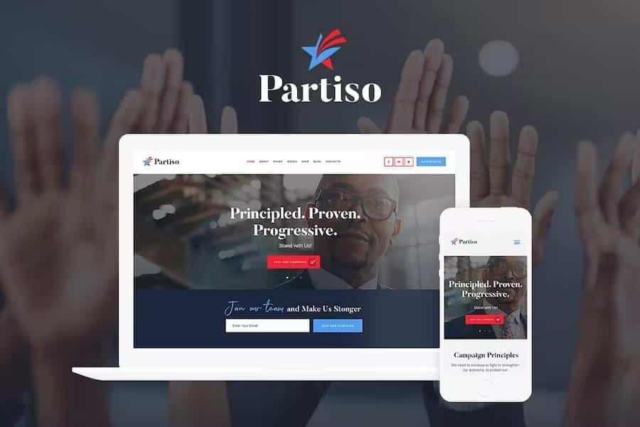 PARTISO – POLITICAL WORDPRESS THEME FOR PARTY & CANDIDATE